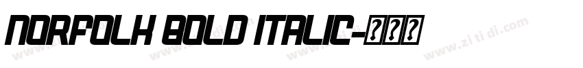 Norfolk Bold Italic字体转换